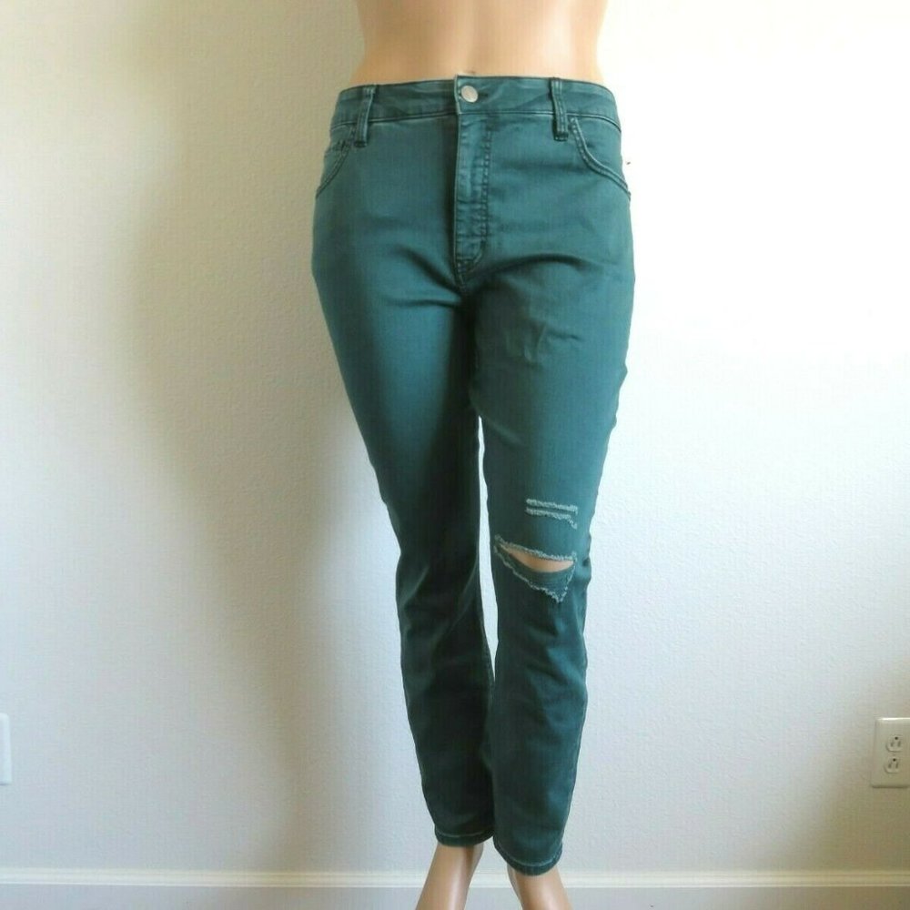Ava & Viv Jeans Women's RIPPED No-Gap Waistband Ankle Skinny Jeans Size 20W NWT - Picture 3 of 6